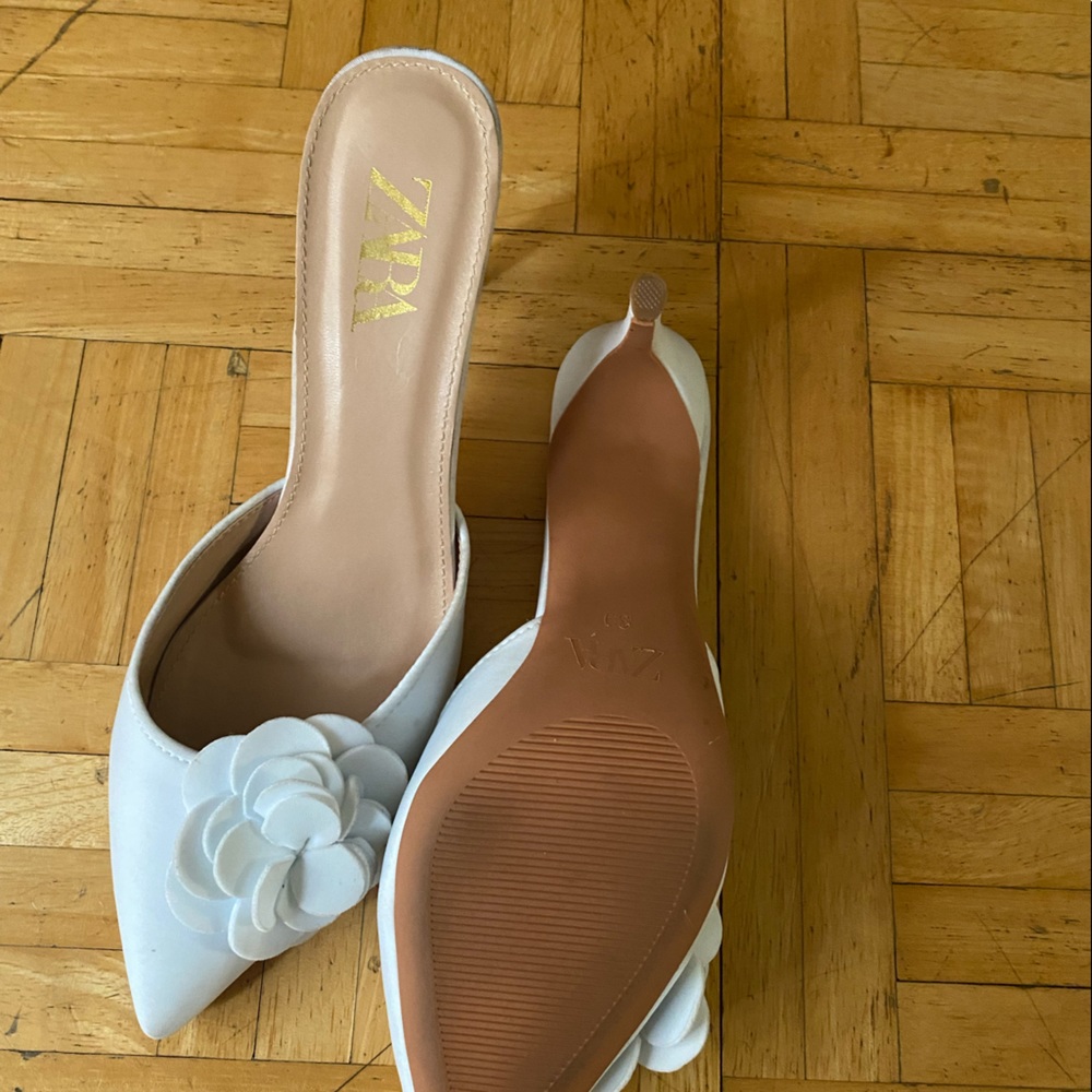 White Zara Sandals
